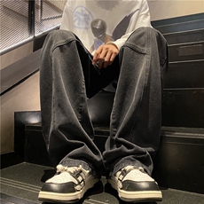 2025秋季新款美式复古水洗拼接宽松牛仔裤B315-K24275-特P40控78，男装牛仔裤，电商B315