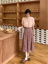 现货粉色套装半裙小衫高品质，女装职业装，伊奈秀E∩ΛXU(5F)