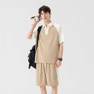 TZ25317-特P60 夏季休闲T恤短裤男两件套图片