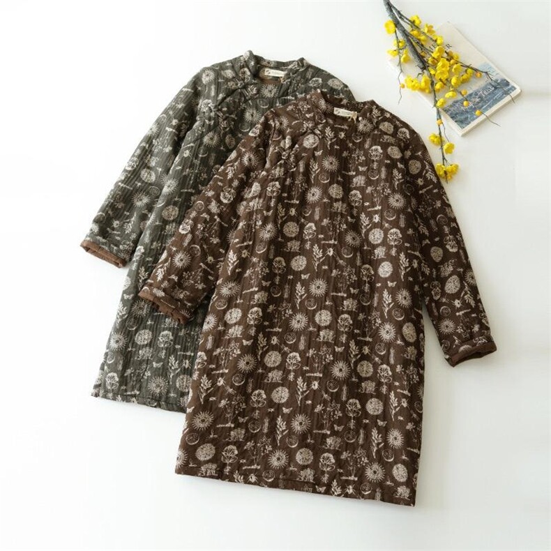 盘扣衣，女装棉衣/棉服，蓝院