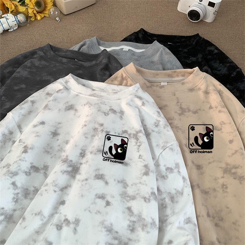 260克重磅扎染德绒圆领打底衫【有货】C403A-DR25303RL-P25，男装T恤，电商C403A