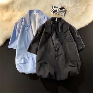 男士休闲西装外套短袖西服JK09P45图片