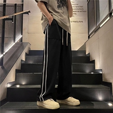 直筒休闲裤青春流行长裤男百搭春秋潮运动裤潮流宽松型2323P38，男装休闲裤，星座410-2