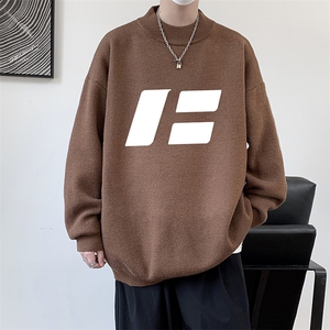 半高领毛衣男大码胖子针织衫毛线衣 M18435-P45 加绒款-P65图片