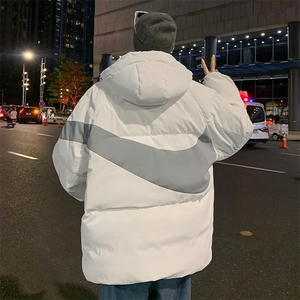 2024冬新款 港风夜景 个性连帽面包服棉衣外套男 G3015-P115控145图片