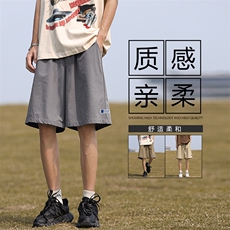 冰丝清凉薄款五分短裤宽松挺括美式百搭垂顺裤DK512特批-17控39，男装牛仔裤，星座718-1