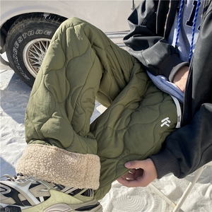 冬季情侣加厚葫芦格保暖棉裤羊羔绒宽松裤子B315-K23556-p65控78图片