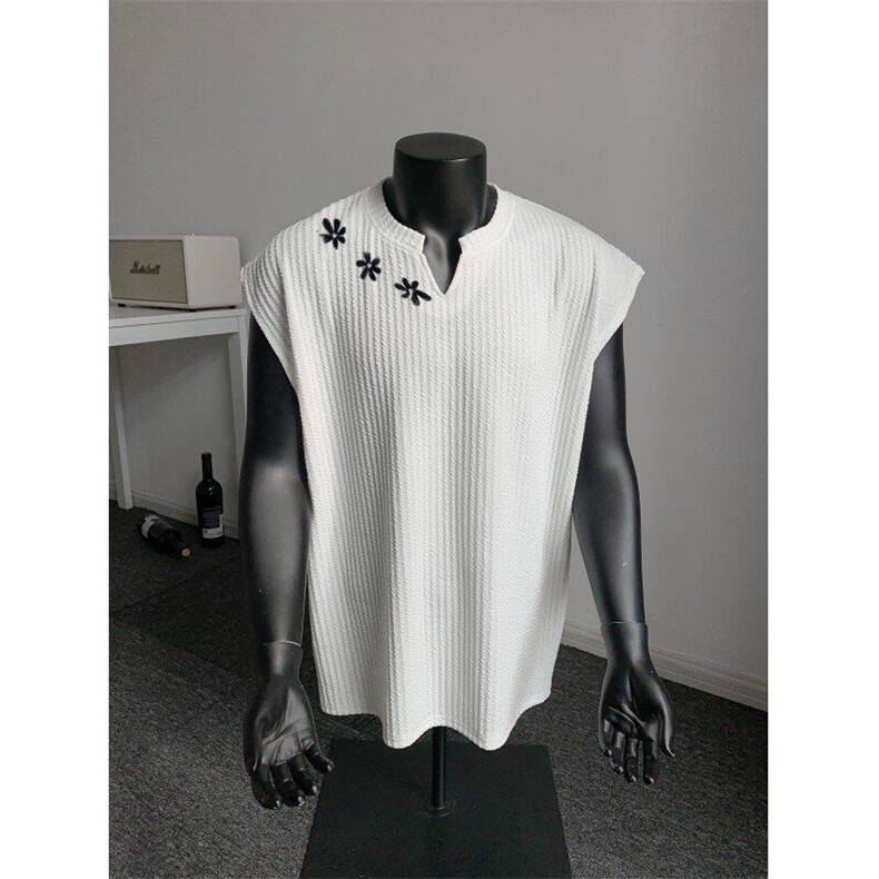 XZ809A/BXXX26/P35/控48美式V领印花背心T恤，男装背心/马甲，星座809A(原222-1)