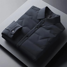 90%白鸭绒男士羽绒服衬衫冬季轻薄外套2022星座1512-1-2803-P170，男装衬衫，星座1512