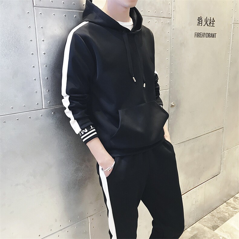有报告潮流两件套运动服套装男士外套春季卫衣DS53T,男装卫衣,电商A102