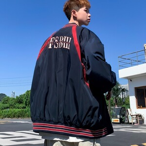 美式复古外套女夹克街头刺绣棒球服上衣  RY157 P52图片