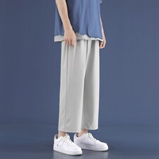 冰丝裤子男宽松九分裤阔腿束脚休闲裤  2025-特批20图片