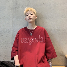 潮牌街头宽松ins半袖上衣休闲男士hiphop短袖T恤D328-T469-P28，男装T恤，电商D328