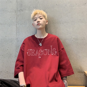潮牌街头宽松ins半袖上衣休闲男士hiphop短袖T恤 D328-T469-P28图片