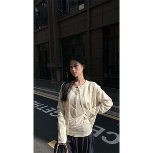 重磅秋冬男女北极绒开衫毛衣美式复古休闲慵懒风单排扣针织衫外套图片