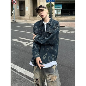 牛仔衬衫男女韩版潮流高街帅百搭拼色2025春季ins外套CY1021-P64图片