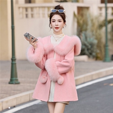 2025年冬季新款时尚潮流高端大气双面呢羊毛大衣，女装双面呢大衣，贵人树