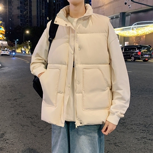 男士立领棉马甲冬季加厚纯色棉背心休闲外套潮流A266-WMJ621-P45图片