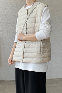 8XL-M 轻薄羽绒服马甲男背心内胆90白鸭绒马夹外套YRFC07P98控138图片