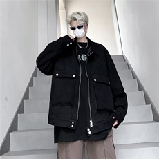 设计美式高街小众外套宽松hiphop正肩夹克休闲上衣潮JK8223，男装夹克，星座1116A-1（原606A）