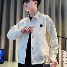 工装外套男士春秋季男装早秋2025新款秋装夏季休闲初秋夹克衫男款，男装夹克，星座506A