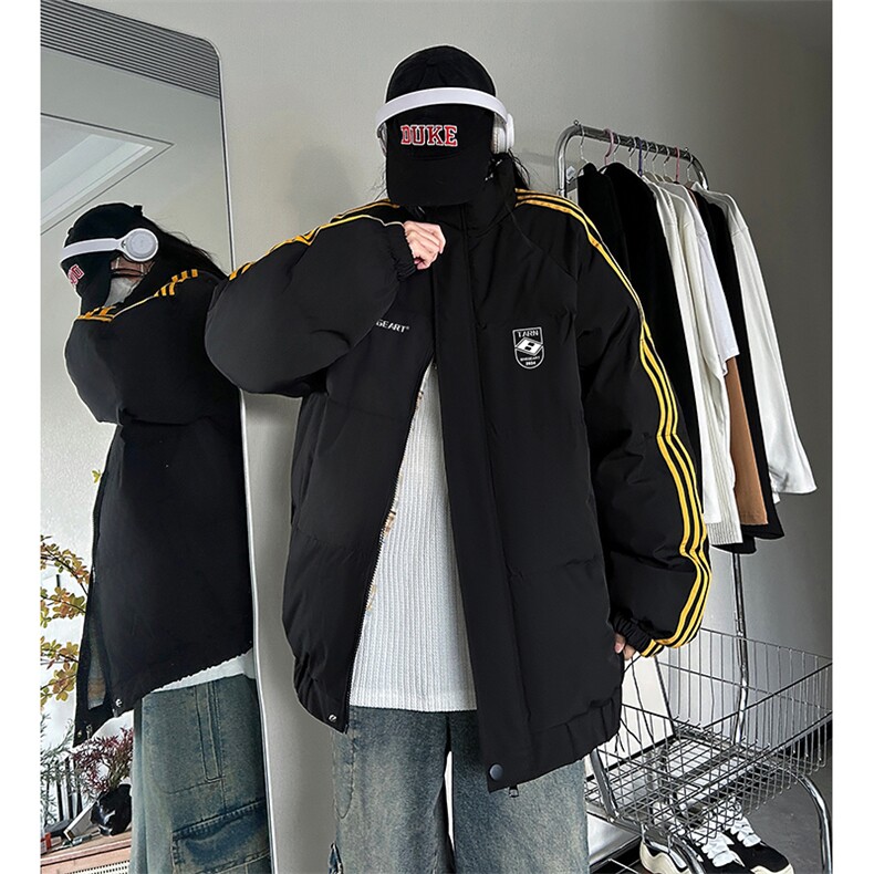 现货假两件格子羽绒棉衣抖音得物二开冬季棉服加厚外套BMY208,男装棉衣,电商A486