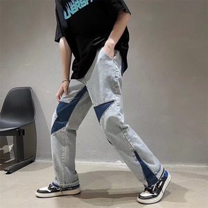 夏季美式街头牛仔裤男ins潮牌设计感小众vibe风炸街裤子N0857-P50图片