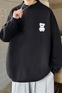 控68半高领毛衣男士大码针织衫男毛线衣男 M18292-P45 加绒款-P65图片