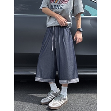 仿天丝牛仔高级感冰丝垂感休闲裤夏季新款潮牌七分裤男2559特P28，男装休闲裤，电商C305A