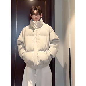 直播现货原版高品质冬季美式帆布皮棉服立体纹理加厚棉衣外套图片