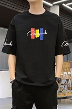 新款夏季印花短袖T恤男装潮流宽松半袖ins潮流体恤单衣DT14P30，男装T恤，电商A086