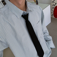 条纹休闲衬衫男春季宽松长袖衬衣韩版潮流翻领上衣710-806P50，男装衬衫，星座710