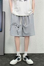 HD74166-P22华夫格短裤男大码宽松五分裤男直筒中裤，男装休闲裤，电商A040