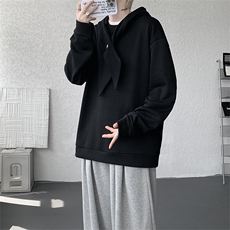 秋冬男士韩系学院风设计自带领带cleanfit长袖卫衣纯色上衣卫衣，男装卫衣，电商B319