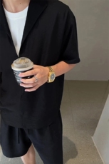 (网图慎用）特批P58无差价假两件舒适薄款亚麻两件套装男TZ5355，男装休闲套装，电商A001