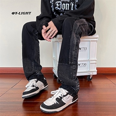 B2212022秋冬新款美式ins高街小众修身牛仔裤LK22078-P65控88，男装牛仔裤，电商B221
