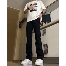 现货主推破洞弹力渐变大码直筒微喇毛边牛仔裤K860-K861-K866-P50，男装牛仔裤，星座205
