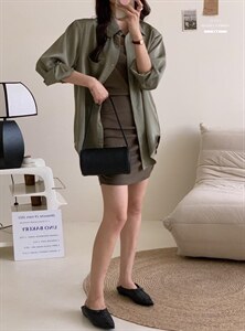 香丽迪网红chic高级感丝滑醋酸外披两件套图片