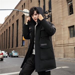 2020电商B247冬季新款情侣款白鸭绒羽绒服加厚带帽口袋MY020图片