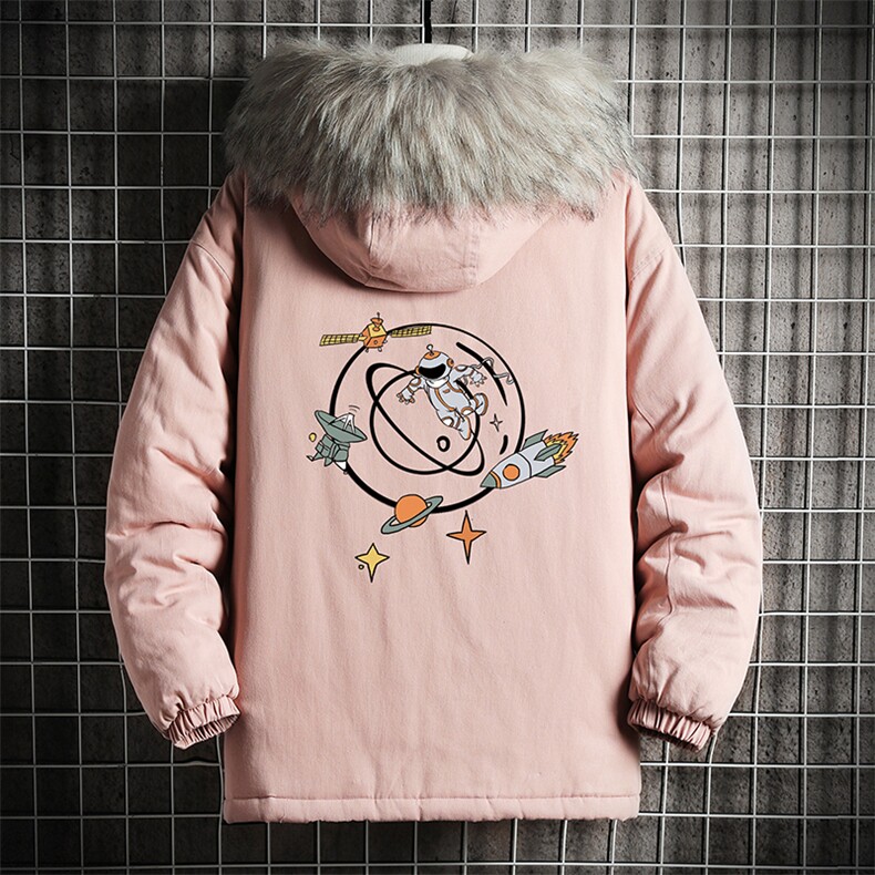 MM48142-P130冬季大毛领衣男士大码加厚袄男服网格挂拍,男装棉衣,电商A040A