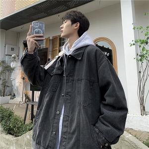 春季牛仔外套男ins潮牌潮流bf慵懒风宽松休闲复古夹克JK01206-P60图片