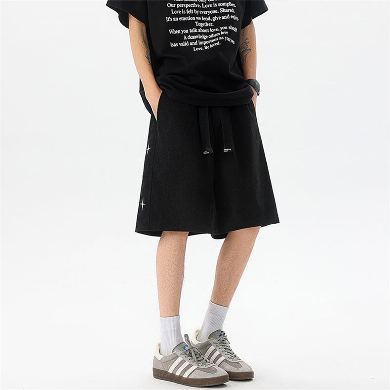 现货ZK7988-特批25控48复古休闲五分裤短裤男2025新款大码裤衩,男装休闲裤,电商A059