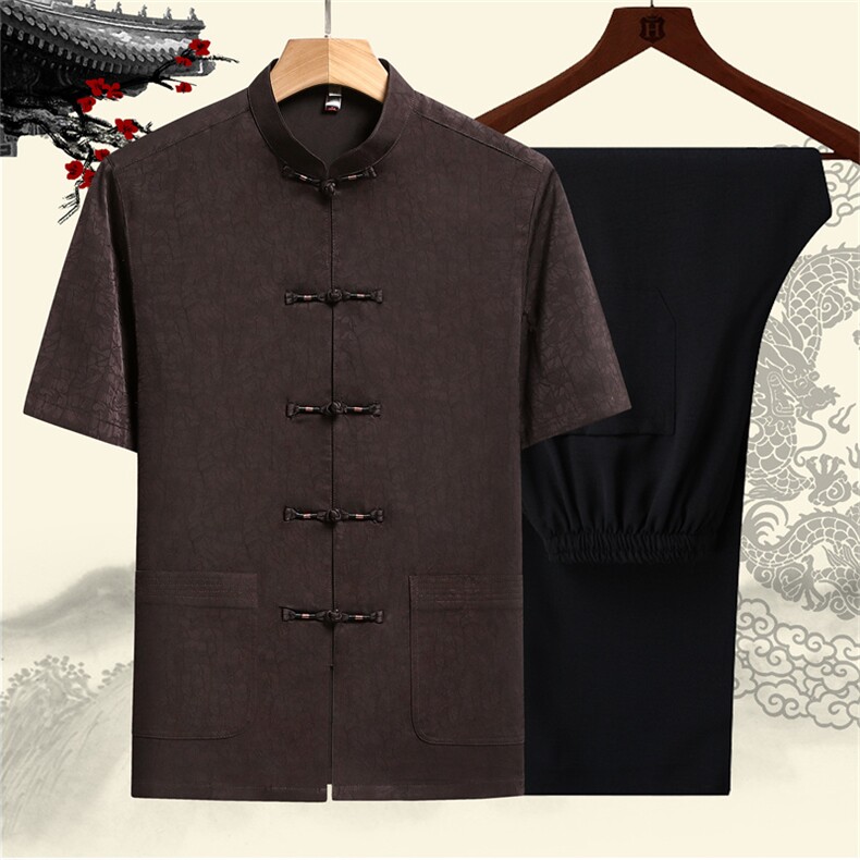 中式复古唐装套装汉服风男装古风禅服古装外套TR2283-P105,男装休闲套装,星座1105-3