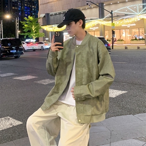 港风夜景痞帅男装外套美式短款夹克PU皮机车服DSA157B-J206-特P83图片