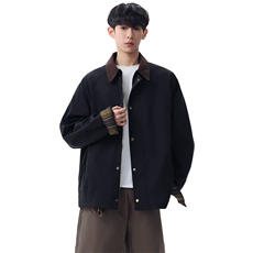 2026春款复古工装撞色翻领夹克宽松休闲外套男XZ309JK8608P80，男装夹克，星座309（原A406）