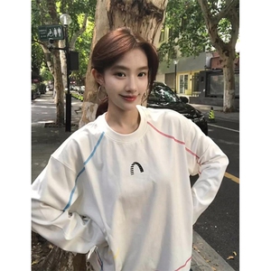 美式高街解构工艺速干长袖T恤衫男女款防晒上衣户外运动骑行服潮图片