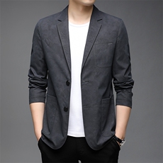 QR118钱塘2020-2中青年男士春秋薄款休闲时尚简约西服外套P142，男装西服，钱塘207-2