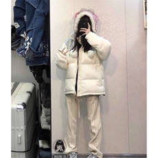 潮高级感针织拼接立领羽绒棉服加厚小众情侣面包服Y321-P88网图，男装棉衣，电商B245