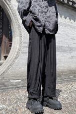 8XL-M风亚麻裤男宽松棉麻裤子大码阔腿裤灯笼裤新中式K965P30，男装休闲裤，电商D206-1