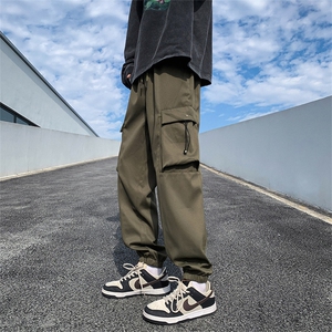 秋季新款港风卫裤休闲裤弹力束脚裤工装裤K8530-P55控89